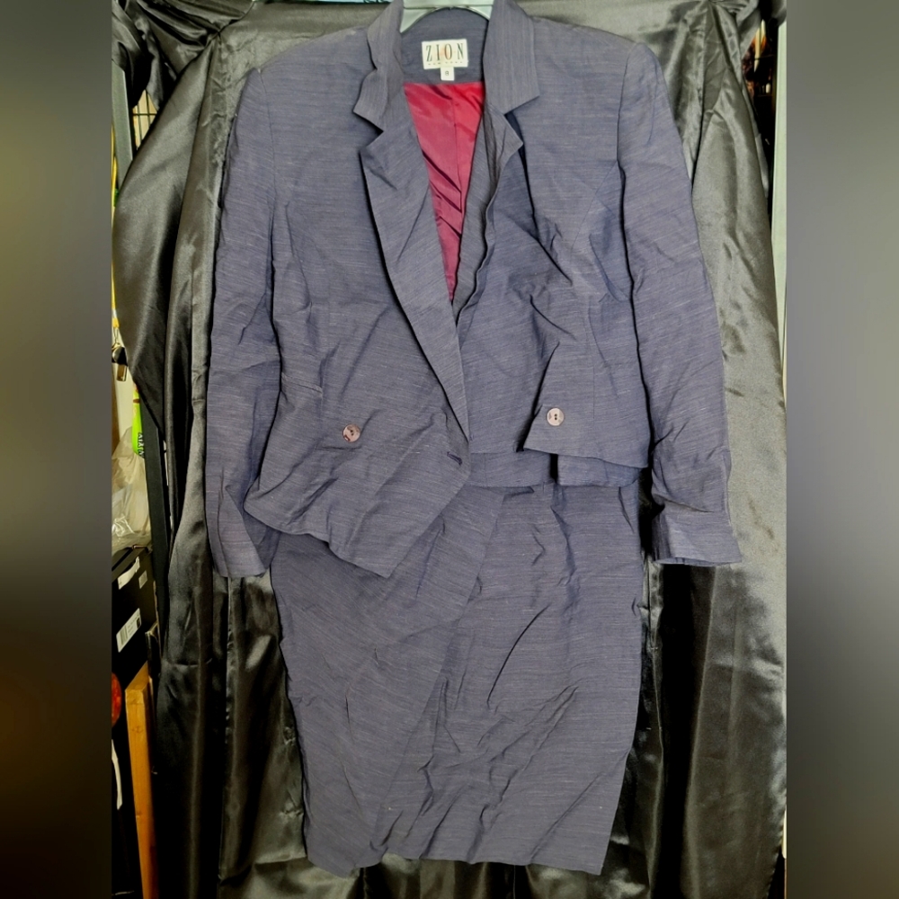 Asymmetric Skirt Suit